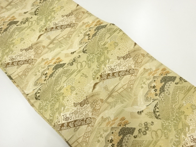 Japanese Kimono / Antique Maru Obi Combined weave